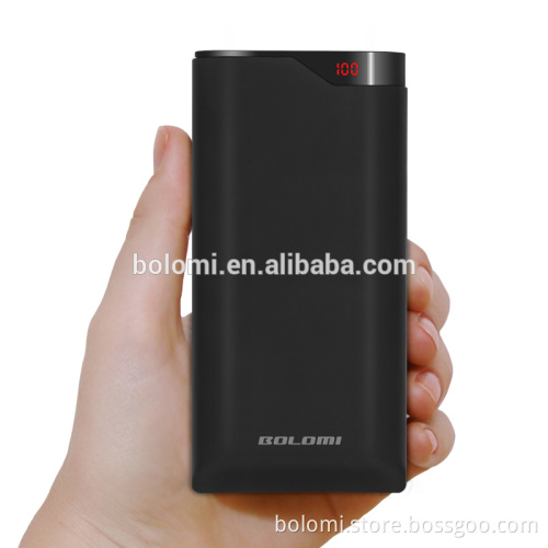 Rubber coating shell 10000mah portable battery charger with LED screen